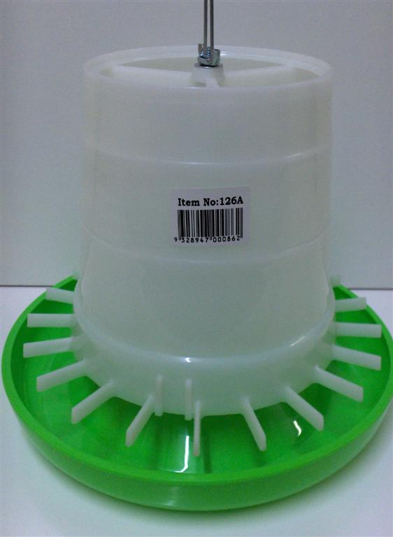 AVICO GEAR BOX FEEDER, 3 Kg (GREEN & WHITE) POULTRY - Click Image to Close