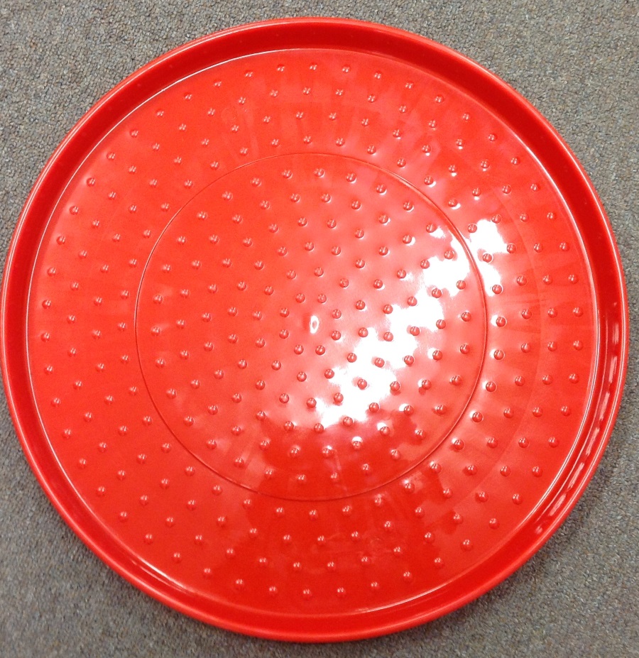 AVICO RED PLASTIC POULTRY FEED TRAY 410mm - Click Image to Close