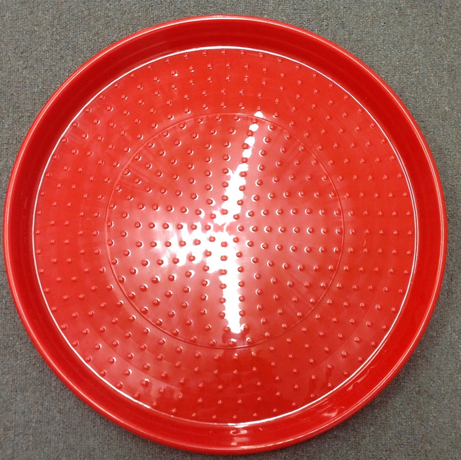 AVICO RED PLASTIC POULTRY FEED TRAY 520mm - Click Image to Close