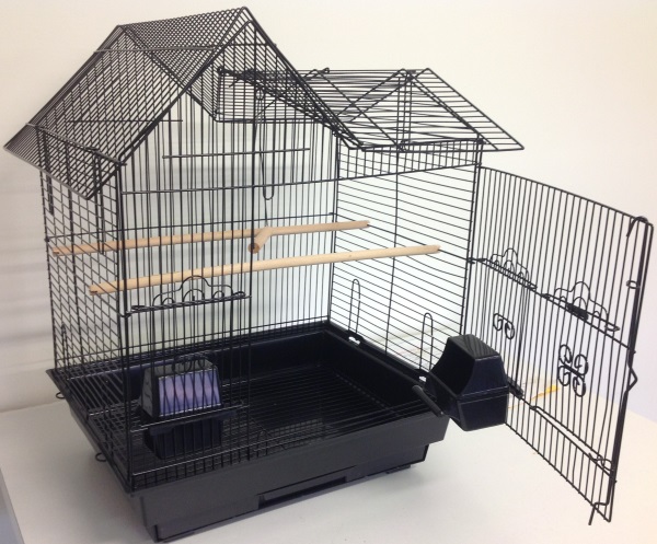 BLACK VILLA TYPE BIRD CAGE 47x36x58cm BLACK VILLA TYPE BIRD CAGE 47x36x58cm
