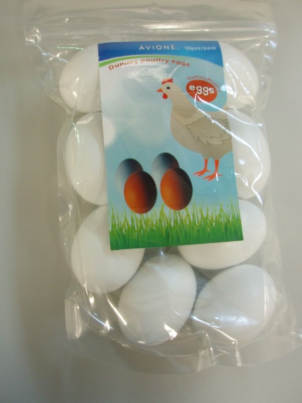 WHITE 10PK DUMMY POULTRY EGGS WHITE 10PK DUMMY POULTRY EGGS