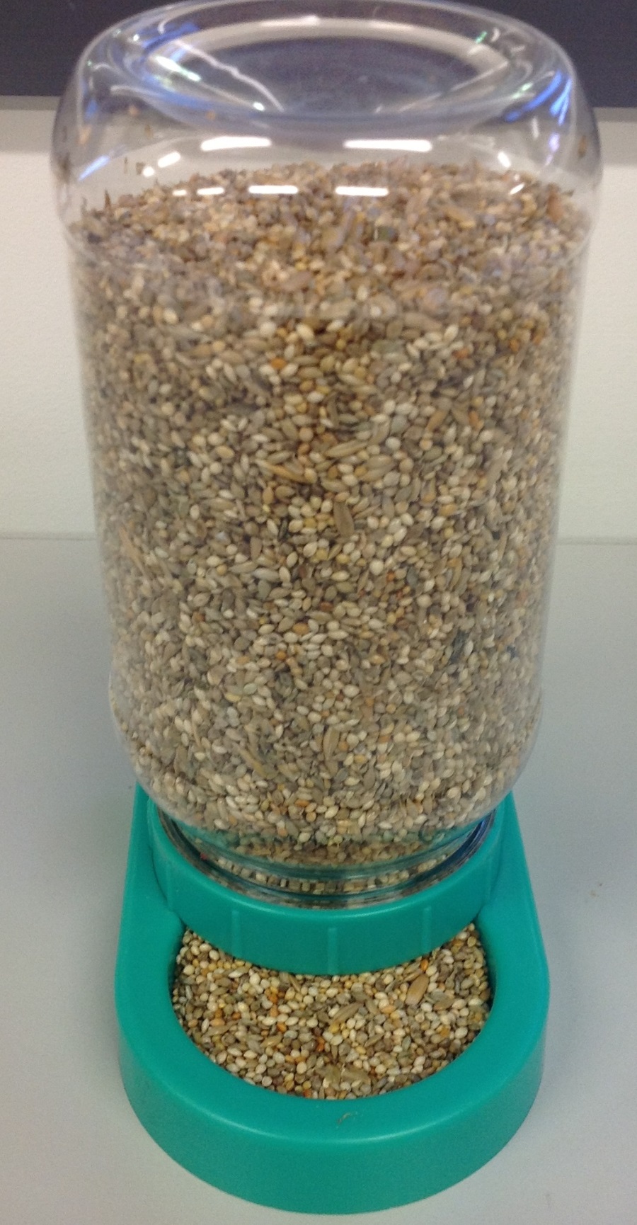MASON JAR FEEDER WITH PU PLASTIC BOTTLE 16cmHx8cmDIA. MASON JAR FEEDER WITH PU PLASTIC BOTTLE 16cmHx8cmDIA.
