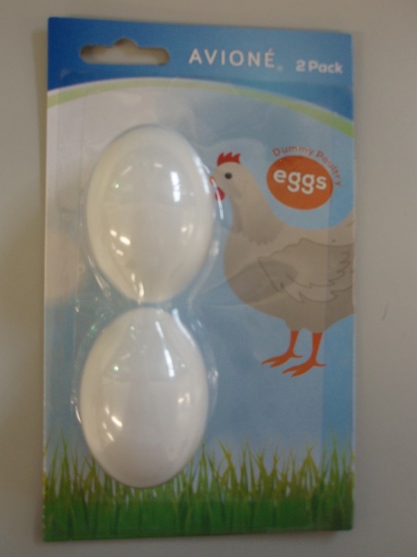 HEAVY DUTY WHITE DUMMY W SAND POULTRY EGGS 2 PK