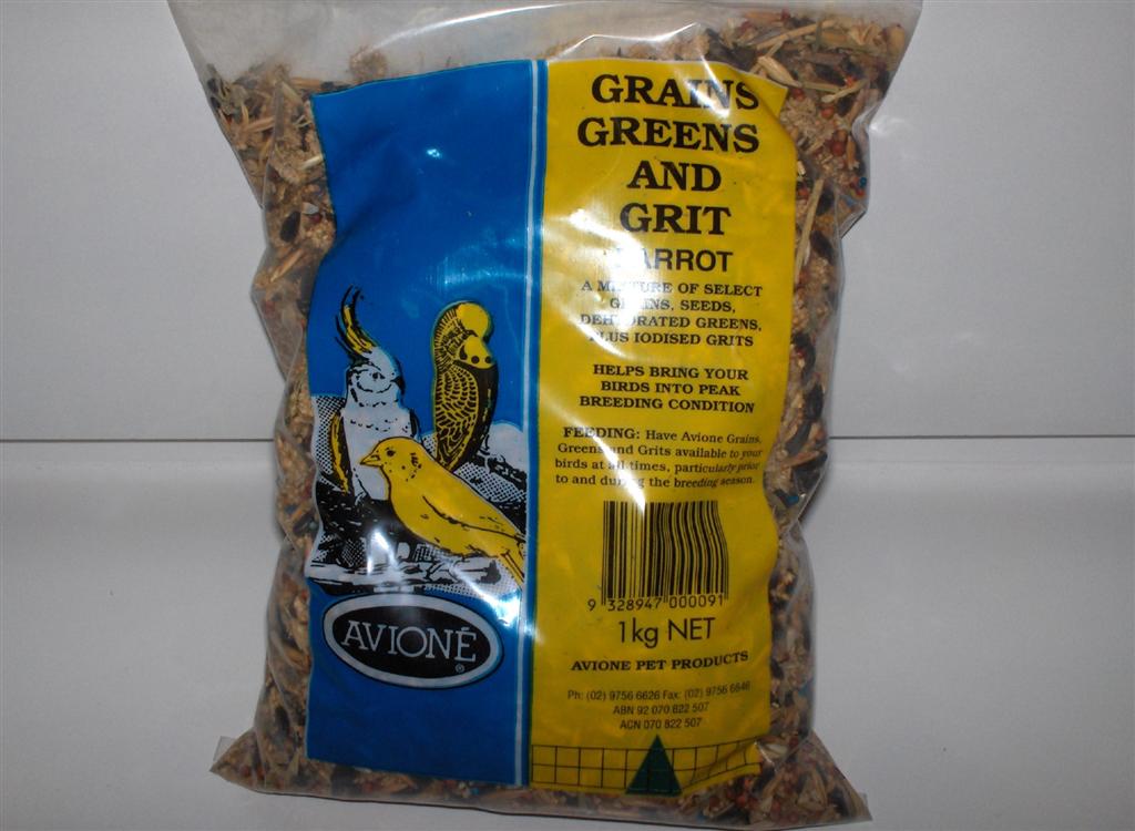 AVIONE 1KG COARSE GREENS, GRAINS & GRIT GGG - Click Image to Close