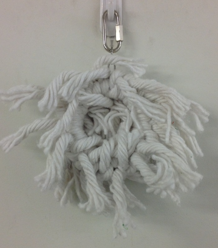 SMALL SHAGGY COTTON WHITE RING