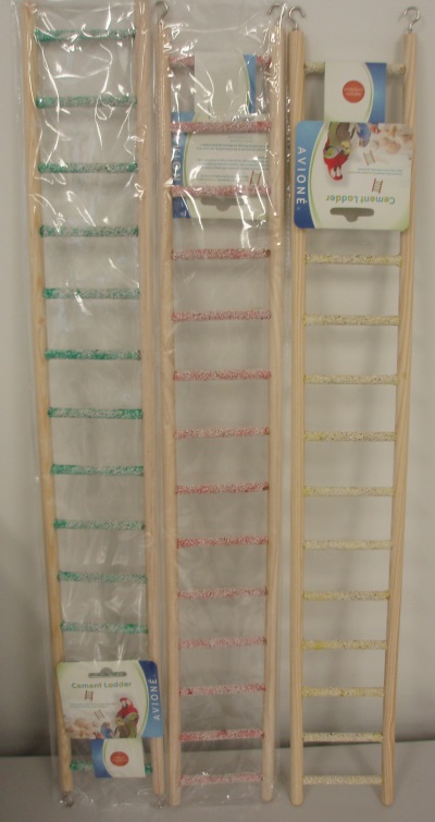 14 STEP WOODEN LADDER COATED W/CRUSHED SEA SHELLS 14 STEP WOODEN LADDER COATED W/CRUSHED SEA SHELLS