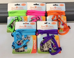 LARGE CAT HARNESS/LEAD SET, CARDED NECK 22-28 CHEST 28-40CM - Click Image to Close