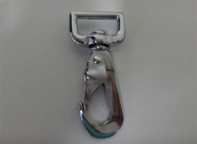 SPRING LOADED SWIVEL HOOK, CHROMED, 8cm LOOSE - Click Image to Close