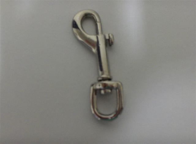 BOLT SWIVEL HOOK, CHROMED, 6.5cm LOOSE