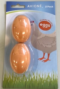 HEAVY DUTY BROWN DUMMY W SAND POULTRY EGGS 2PK - Click Image to Close