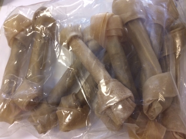 10pk 8 INCH NATURAL KNOT BONES 10pk 8 INCH NATURAL KNOT BONES