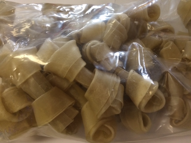 25pk 4.5INCH NATURAL KNOT BONES 25pk 4.5INCH NATURAL KNOT BONES