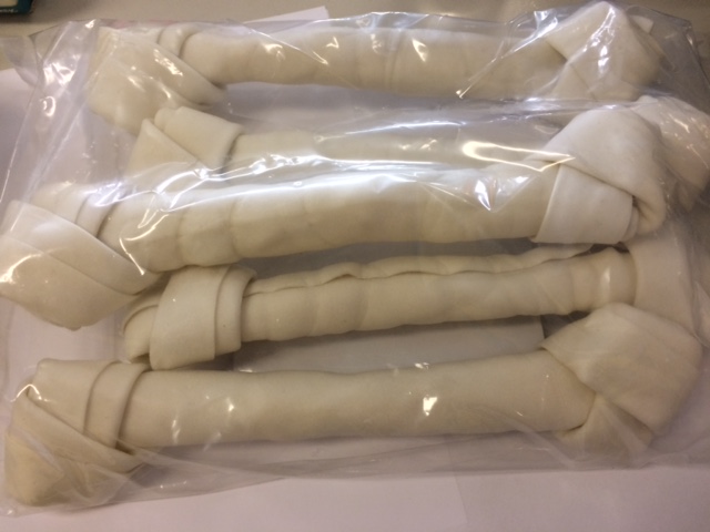 5pk 12 INCH KNOTTED RAWHIDE HIDE BONES 5pk 12 INCH KNOTTED RAWHIDE HIDE BONES