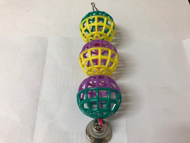 3-LATTICE BALL W /BELL BIRD TOY 3-LATTICE BALL W /BELL BIRD TOY