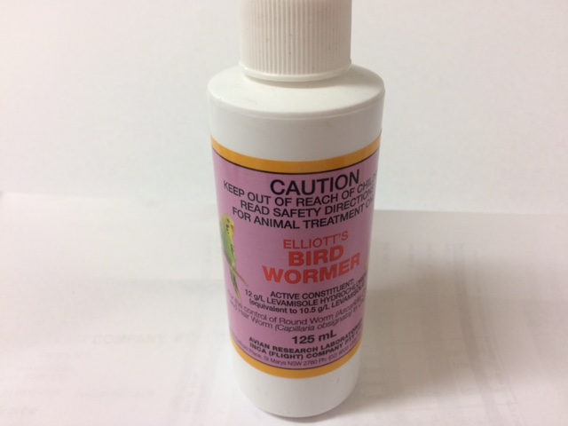 Elliott's Bird Wormer 125ml Elliott's Bird Wormer 125ml