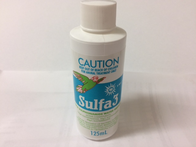 Sulfa 3 125ml Triple Sulphonamide Water Medicant Sulfa 3 125ml Triple Sulphonamide Water Medicant
