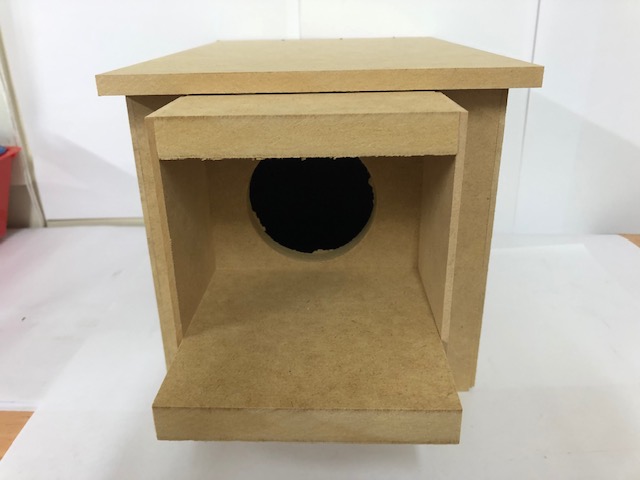 Small Parrot Wooden Nest Box w Funnel
