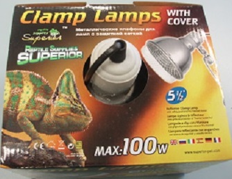 REPTILE SMALL CLAMP LAMP W COVER 100W