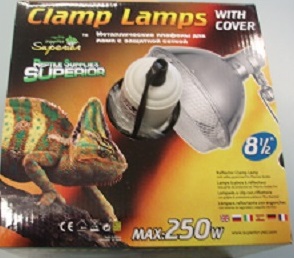 REPTILE MEDIUM CLAMP LAMP W COVER 250W - Click Image to Close