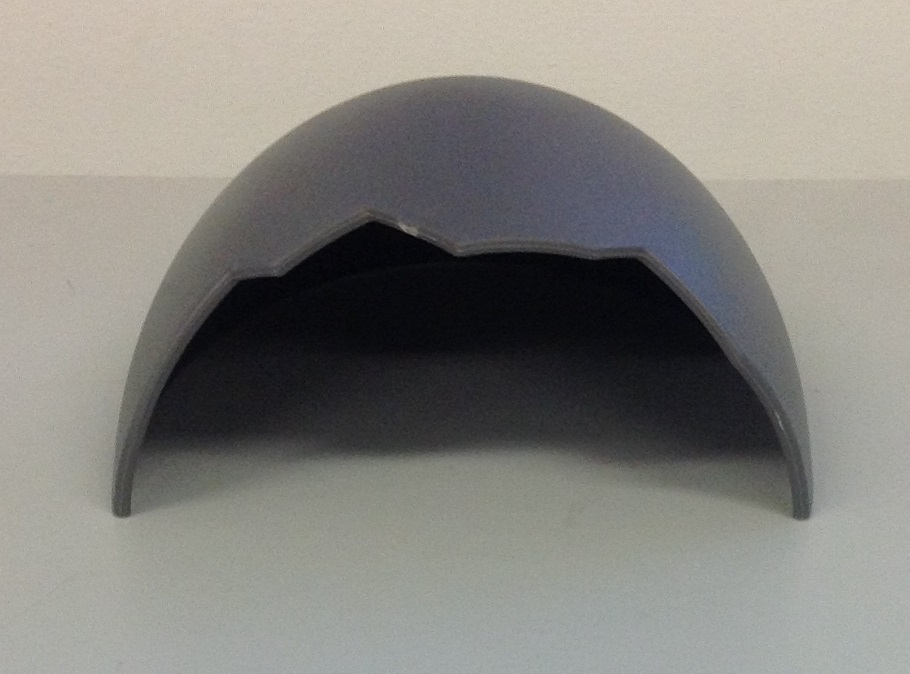 SMALL GREY CRACKED EGG HIDE 13x10cm SMALL GREY CRACKED EGG HIDE 13x10cm
