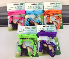LARGE FERRET NYLON HARNESS & LEAD SET, CARDED - Click Image to Close