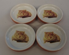 CERAMIC BOWL TERRACOTTA COLOUR W/ MOTIF 5.5x1.5cm CERAMIC BOWL TERRACOTTA COLOUR W/ MOTIF 5.5x1.5cm