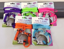 LARGE RABBIT NYLON HARNESS & LEAD SET, CARDED - Click Image to Close