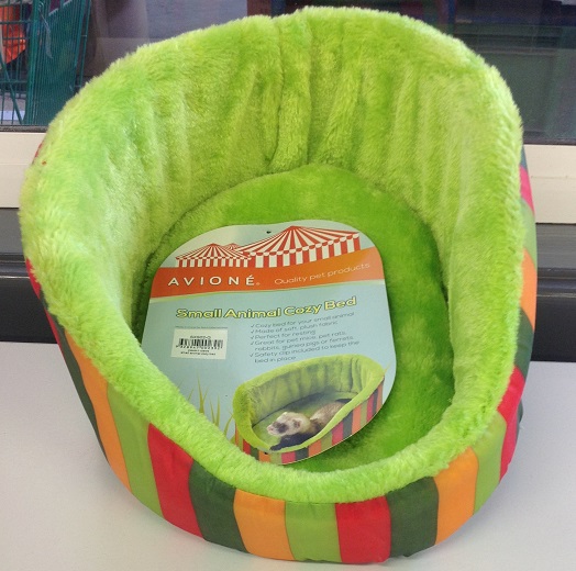 SMALL ANIMAL FERRET / GUINEA PIG PLUSH COSY BED GREEN 33x25x14CM SMALL ANIMAL FERRET / GUINEA PIG PLUSH COSY BED GREEN 33x25x14CM