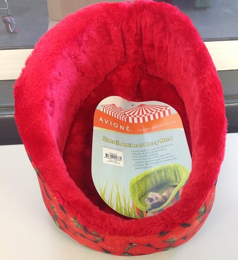 SMALL ANIMAL FERRET / GUINEA PIG PLUSH COSY BED RED 33x25x14CM SMALL ANIMAL FERRET / GUINEA PIG PLUSH COSY BED RED 33x25x14CM